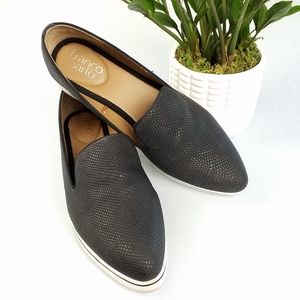 Franco Sarto Black Flore Embossed Platform Loafer